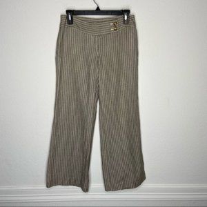Michael Kors Wide Leg Linen Blend Crop Pant Size2P